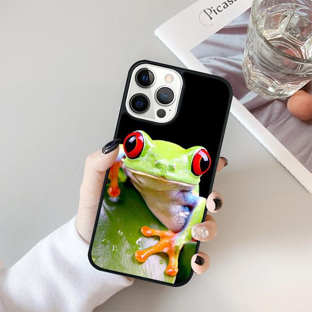 Blue Frog Tropical Rain Forest Phone Case Cover For iPhone 17 Air 15 16 Pro Max 14 13 12 11 Pro Max Plus Coque