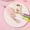 1/4pcs Cozy Cat Pencil Sharpener Mini Transparent Cartoon Kitties Manual Sharpeners Stationery School Kids Gift Reward