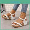 Summer Womens Roman Sandals With Thick Sole And Metal Studs For Casual Wear