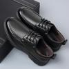 Nuove Scarpe da Uomo in Vera Pelle Piatte Moda Scarpe Casual da Uomo Uomo Morbide Comode Allacciate Nere