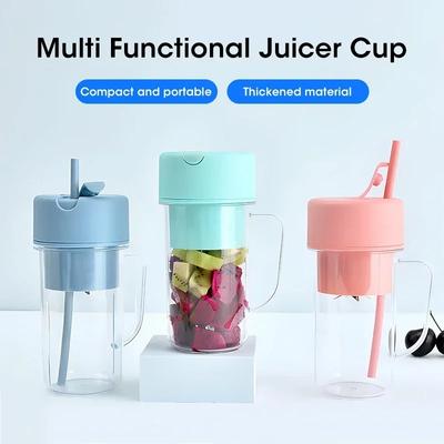 Portable Juicing Cup USB Juicer Mini Fruit Grinder Multifunctional with Straw Vegetable Fruit Juicing Tool Home Gym Outdoor