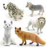 Simulated Forest Animal Model Gray Wolf Red Fox Arctic Fox White Male Lion Snow Leopard Children'S Cognitive Static Ornament