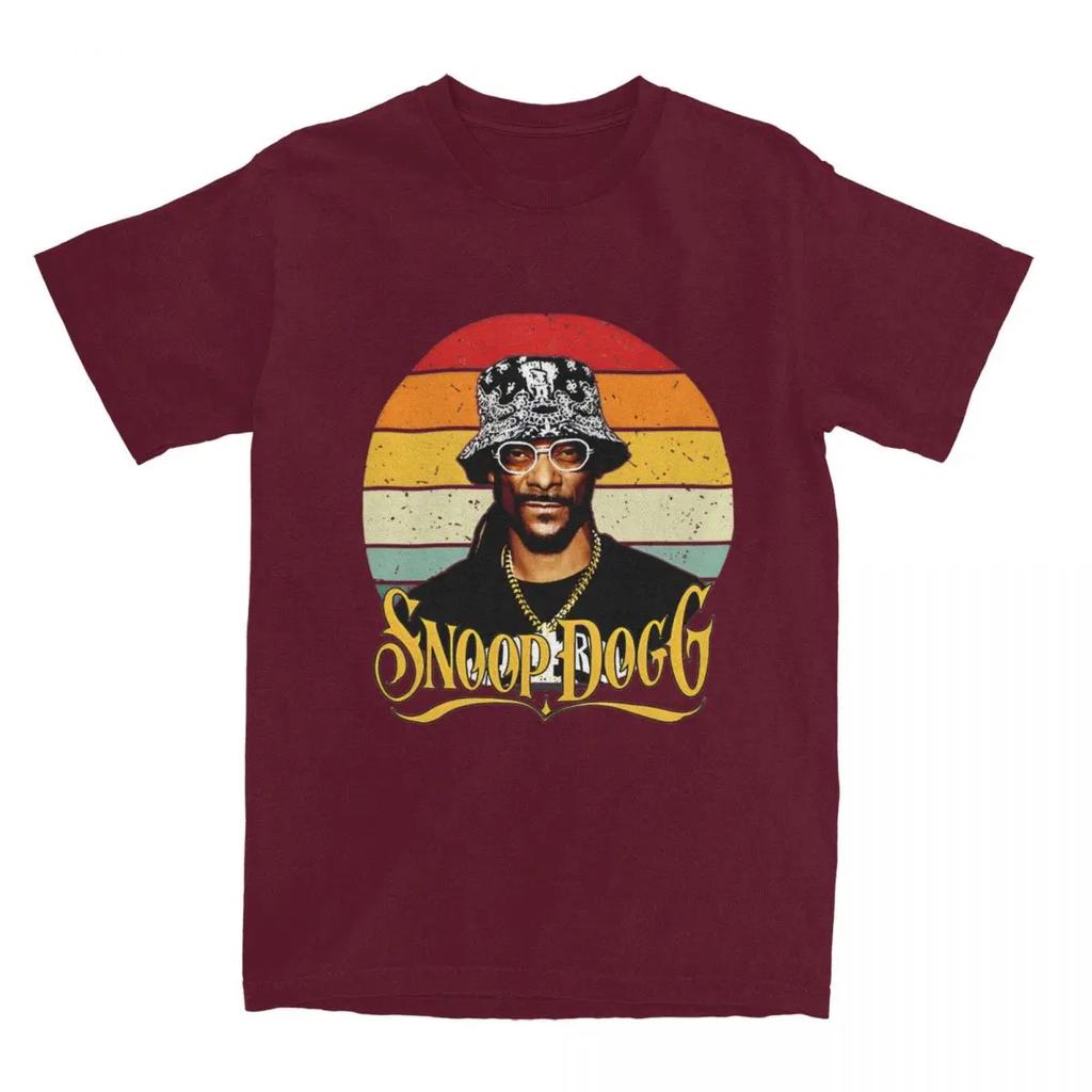 Men T-Shirt Snoop Dogg Rapper Hip Hop Leisure Pure Cotton Tees Short Sleeve T Shirts Crewneck Clothing 4XL 5XL