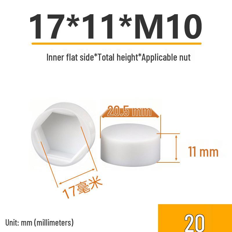 Hex Nut Protective Dust Cap for Flat Head Screws