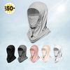 UV Protection Sunscreen Mask New Breathable Ice Silk Sunscreen Cap With Drawstring Quick-drying Face Cover Men