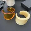 Vintage Wacky Fashionable New Irregular Transparent Opening Acrylic Resin Open Good-looking Bangles Women Exaggerated Bracelets