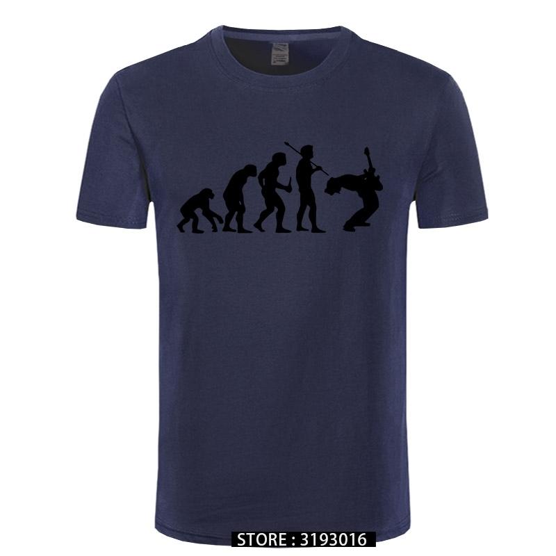 Funny Guitarist T Shirt Evolution Of a Guitarist Music Rock Guitar Musician Band Metal Mens Tshirt 31 Colors Unisex Cool Tees