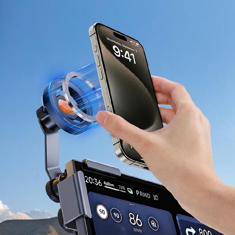 Car Phone Holder for Central Control Screen Magnetic Car Phone Holder 360 Degree Rotation Screen Side Phone Holder