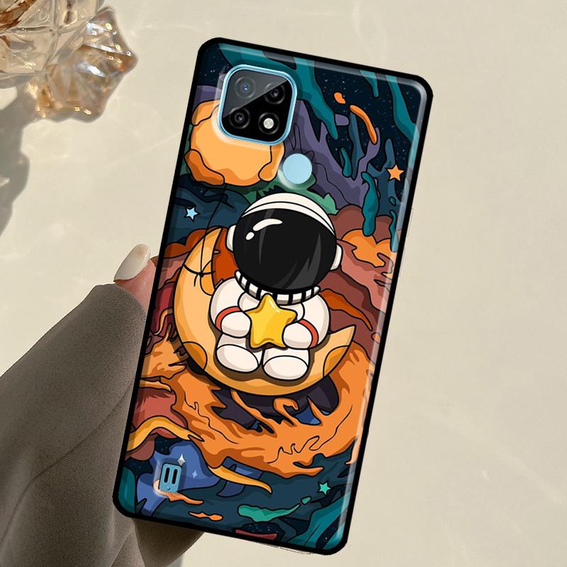 Star Astronaut Cute For Realme GT 7 Pro GT 6T 6 5 C67 C61 C55 C53 C51 C21Y C25S C75 10 11 12 13 14 Pro Plus Case