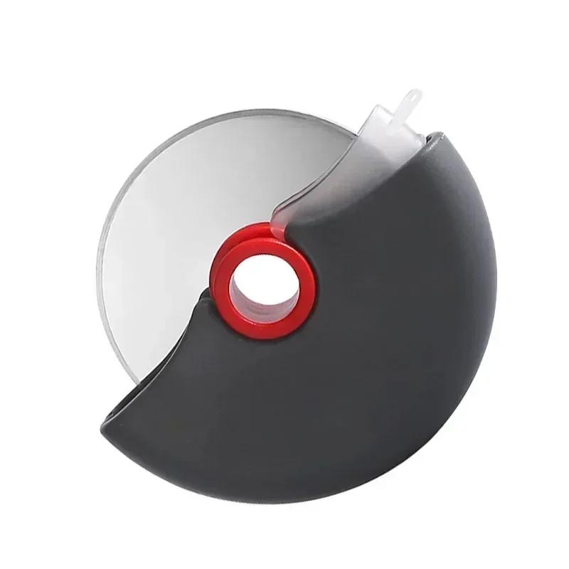 A New Type of Pizza Cutter with A Protective Hand Cover, Detachable Drum Protective Hand Cutter,Stainless Steel Kitchen Tools