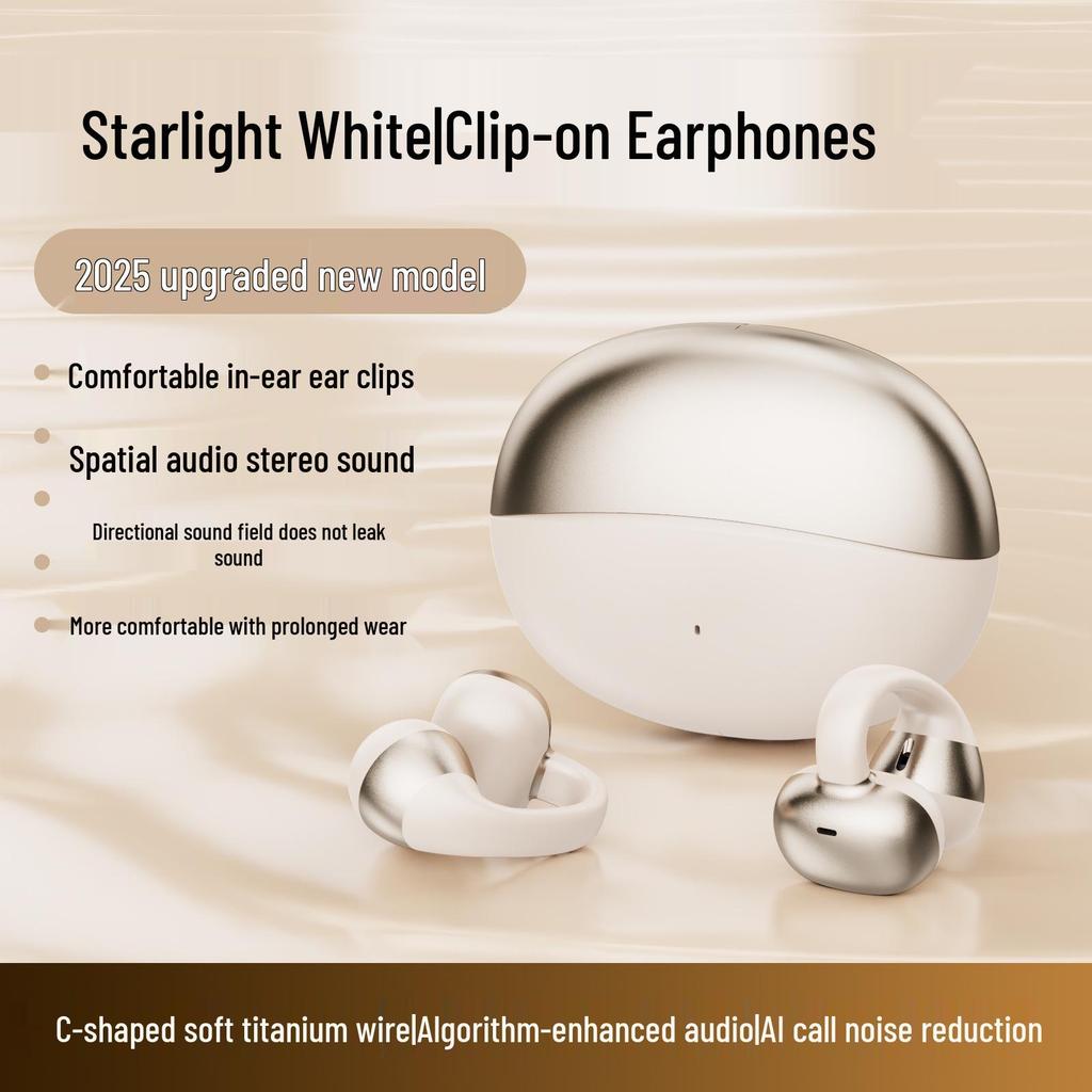 M09 Wireless Bluetooth Ear Clip Earphones for Huawei/Sony - High-Quality Noise-Reducing Headphones