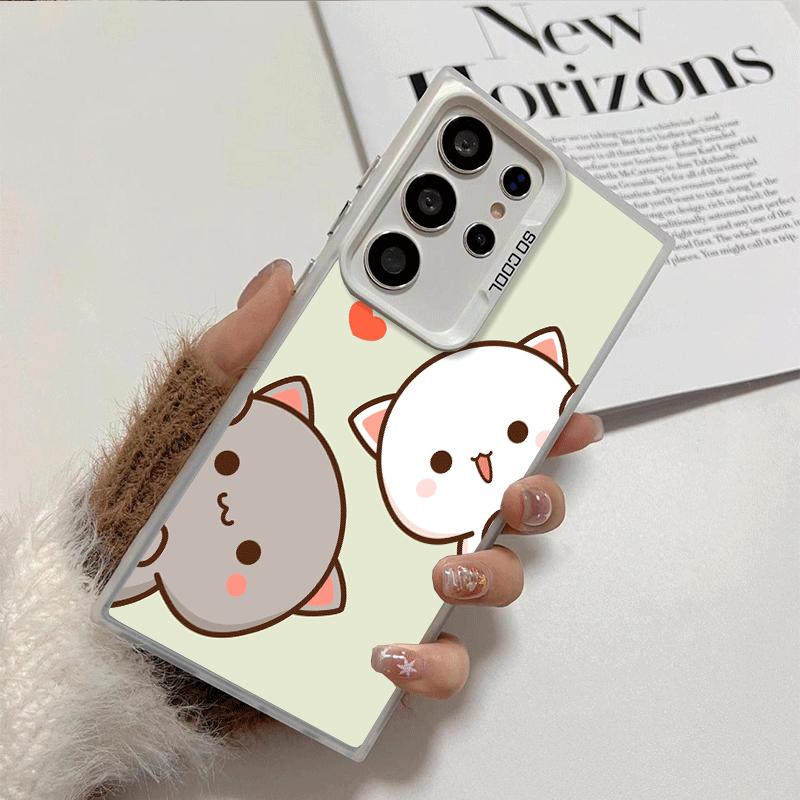 Cartoon Cute Peach Goma Shockproof Phone Case for Samsung Galaxy S26 Edge S25 Ultra S24 FE S23 Plus S21 Cover Anti Fall Fundas