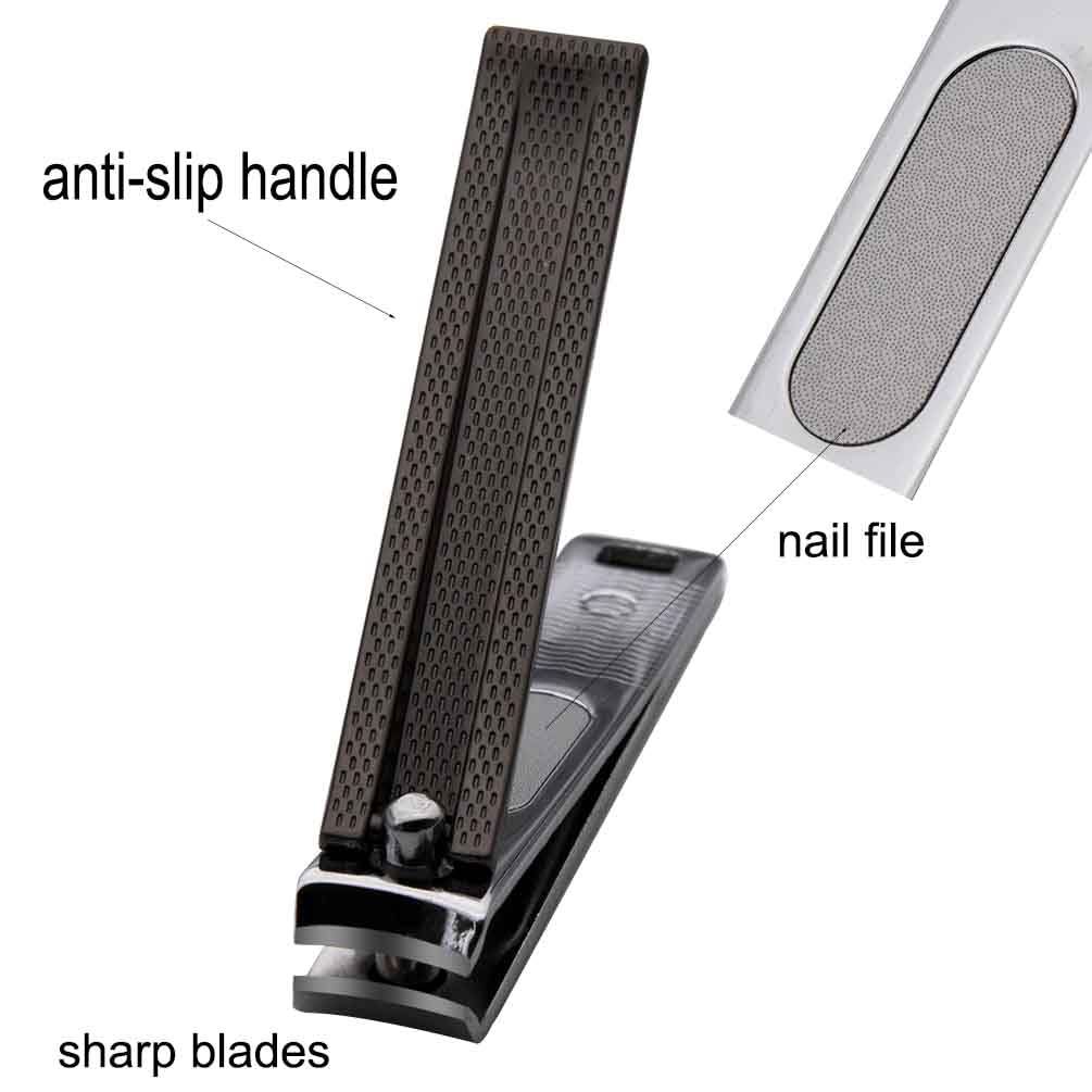 Liangery Nail Premium Super Nail For Nail Stainless For For Hands and Unisex Clippers, Quality, Sharp, File, Nippers, Feet, Anti-Slip Clippers, Steel,