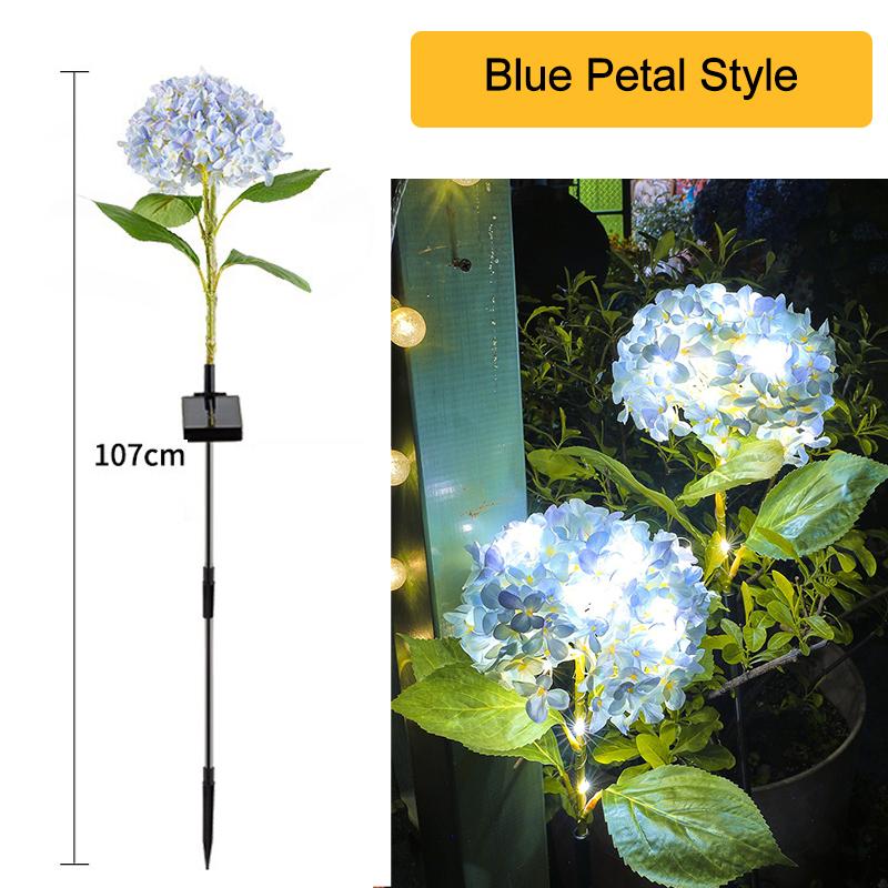Solar Garden Lights Outdoor Waterproof LED Hydrangea Flower Light Villa Courtyard Decoration Lawn Landscape Lighting Solar Lamp