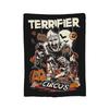 Poster von Terrifier 3 Weihnachtsdecke Fleece Weihnachten Halloween Kunst Der Clown Dünne Überwurfdecken für Sofa Outdoor Steppdecke