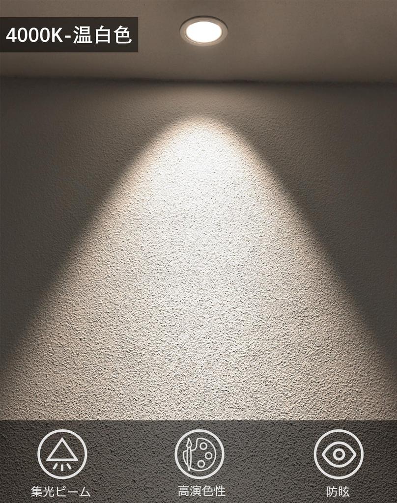 GOHDLAMP GU10 LED Bulb, Dimmable, 50W Equivalent, 38° Beam Angle, Spotlight, High Color Rendering, Long Lifespan, 5-Year Warranty, Indirect