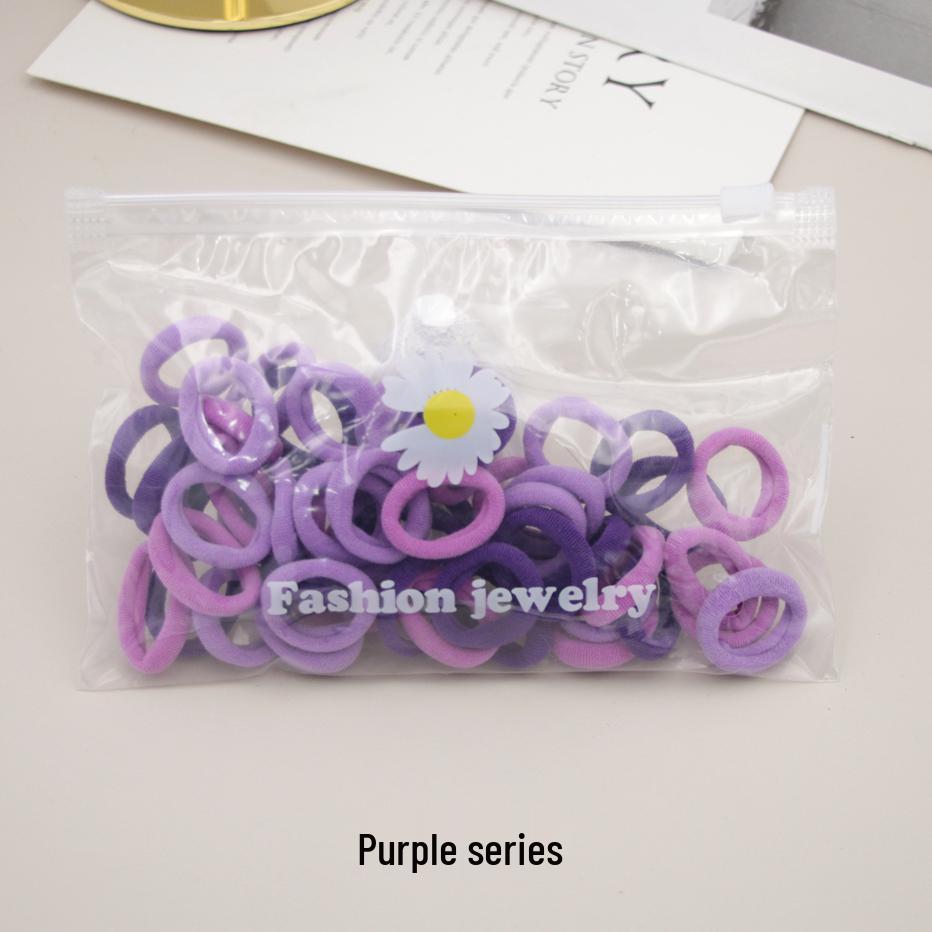 Korean Style Cute Elastic Hair Ties for Little Girls – Adorable Rubber Band Accessories