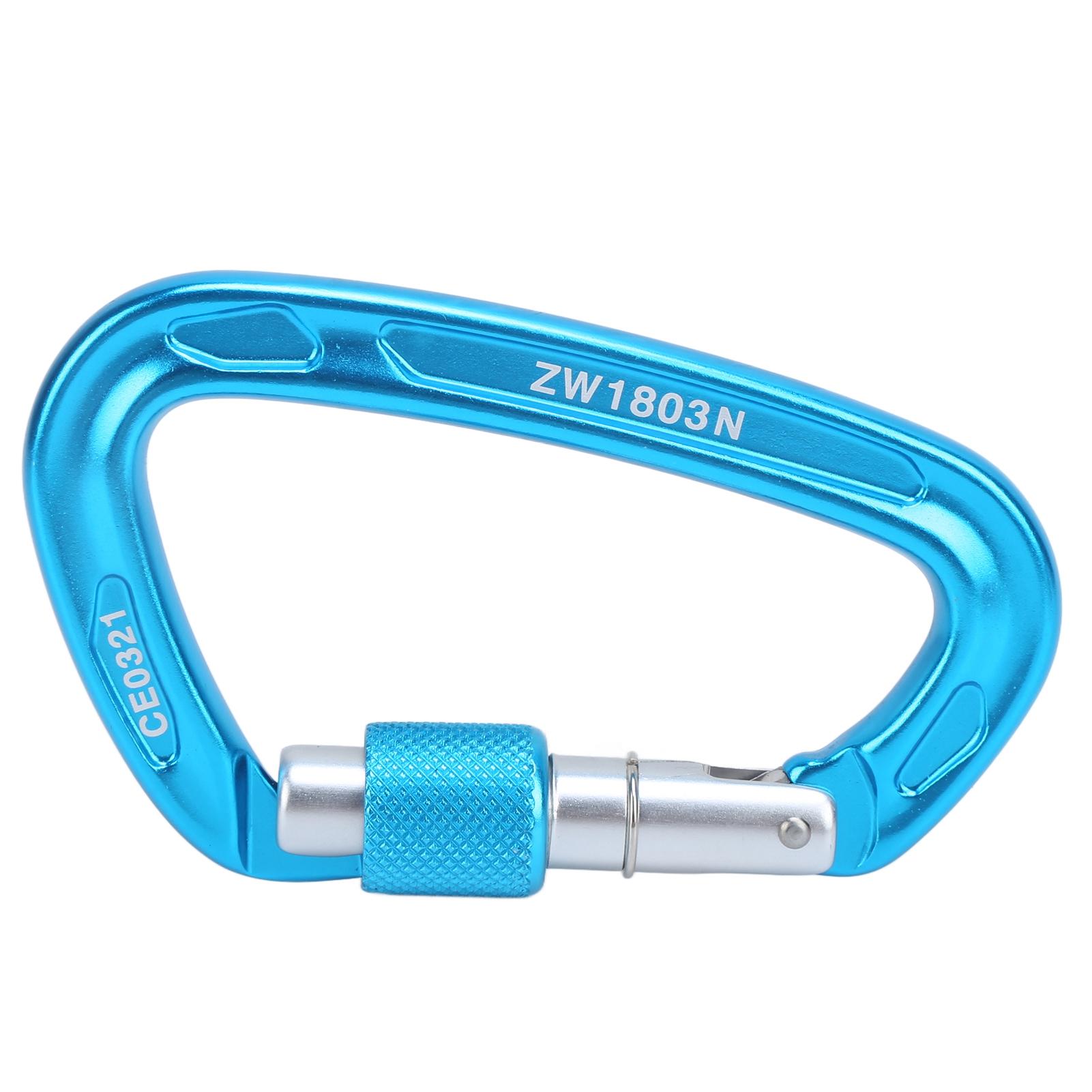 D Type Carabiner Easy to Connect Safe Endurable Non Slip Aviation Aluminum Carabiner синий