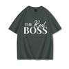 The Boss  The Real Boss Matching Tshirts Couples Matching Outfits Gifts Funny Letter Print Valentines Day Unisex Women Clothing