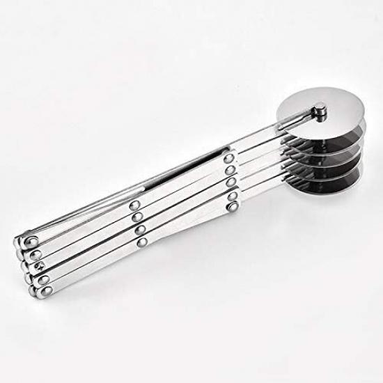 5 Wheels Stainless Steel Dough Cutter Expandable Pastry Cutter