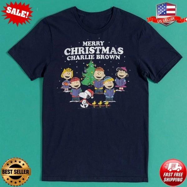 RARE Merry Christmas Charlie Brown 60th Anniversary T-Shirt All Sizes S-5XL 3XL