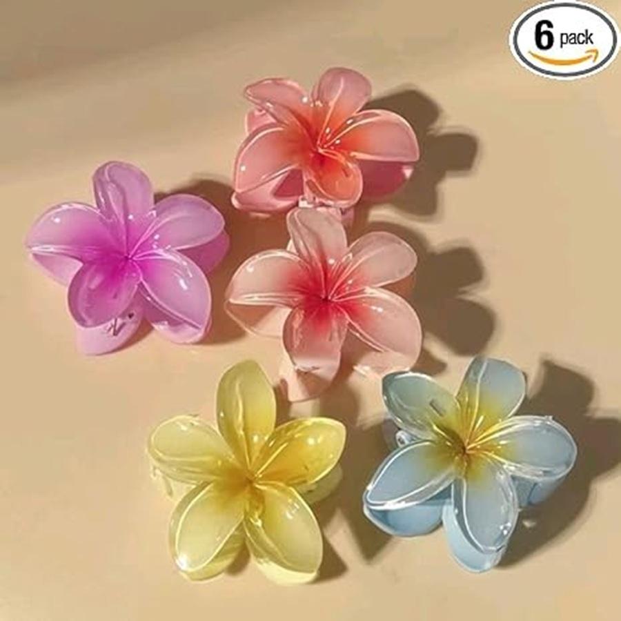 TreegoArt Fashion TreegoArt Flower Cute Hair Clips Claws Hair Styling Accessories For Girls, Teens Multicolor - Pack Of 6 разноцветный
