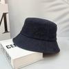 Denim Bucket Hat Big Head Circumference Showing Face Small Girl Spring and Autumn Sunshade Basin Hat Retro Versatile Plain Artifact Hat