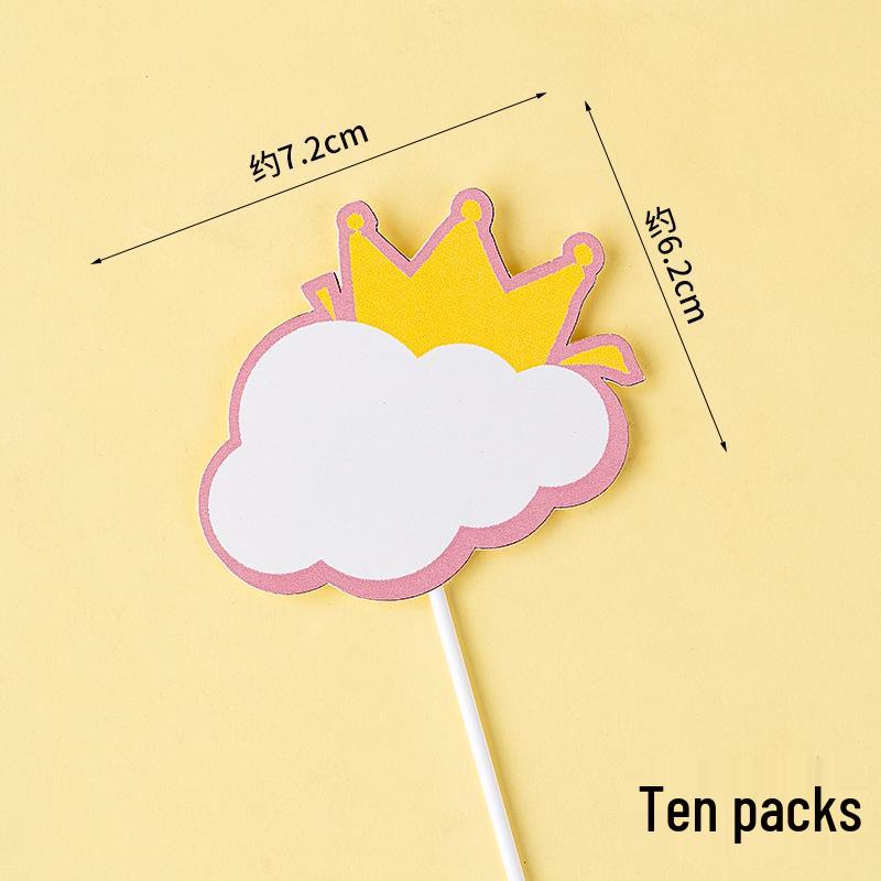 Writable Birthday Cake Decoration Bow with Blessings Card