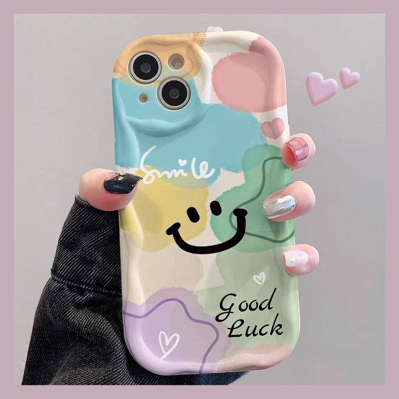 Smiling Face for Apple 16promax Mobile Phone Case for Honor 200 Creative for Vivo Protective Cover 13 New Model for Huawei Mat