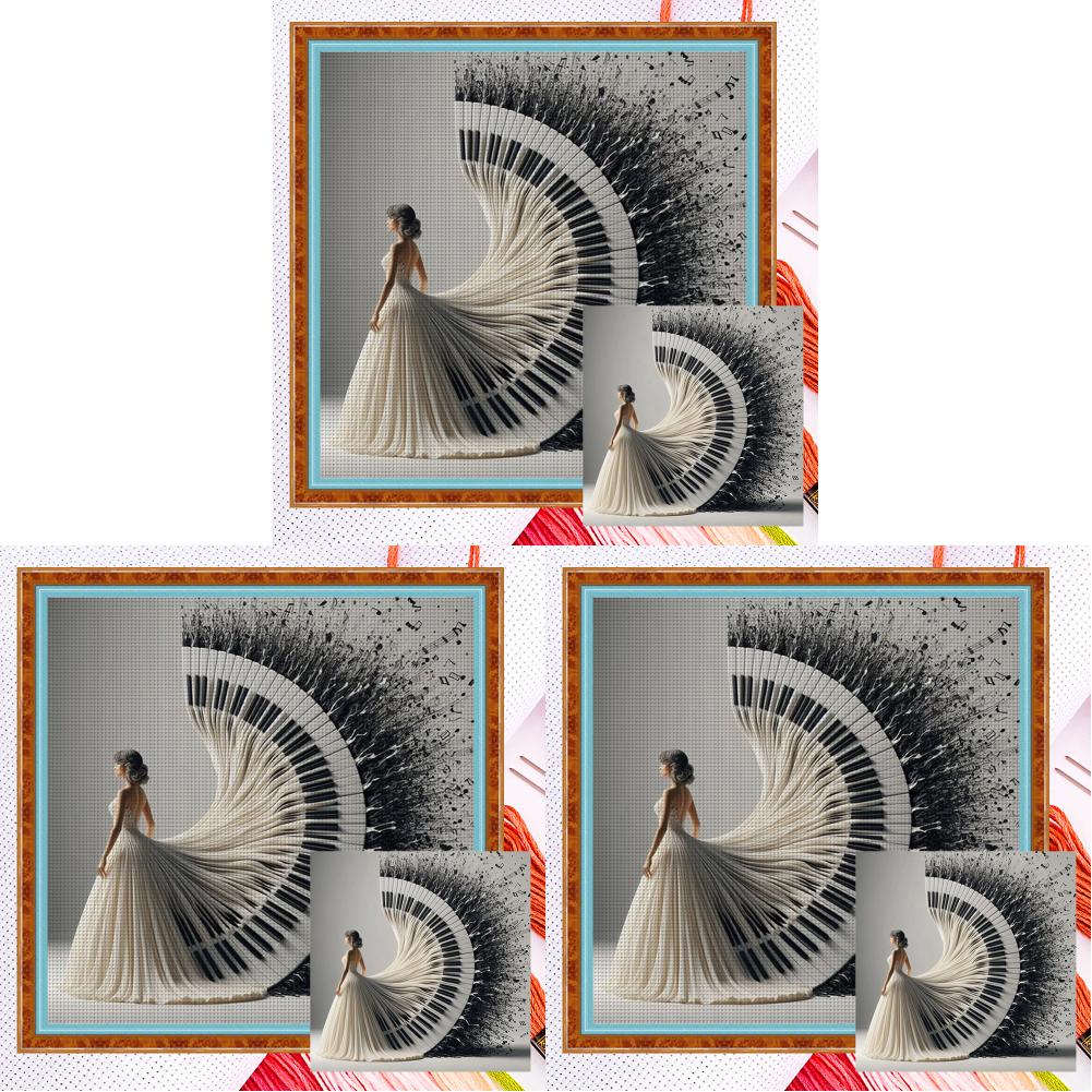 

Набор для вышивки крестом «Девочка» из эко-хлопка 14CT, 40x40 см