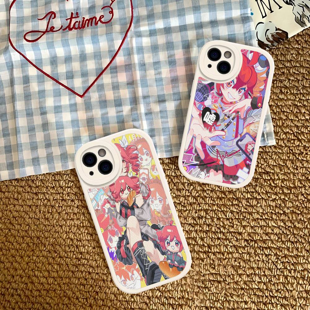 Popular Virtual Singer Kasane Teto Anime Phone Case Hard Leather For IPhone 16 15 14 13 12 Mini 11 14 Pro Max Xs X Xr 7 8 Plus