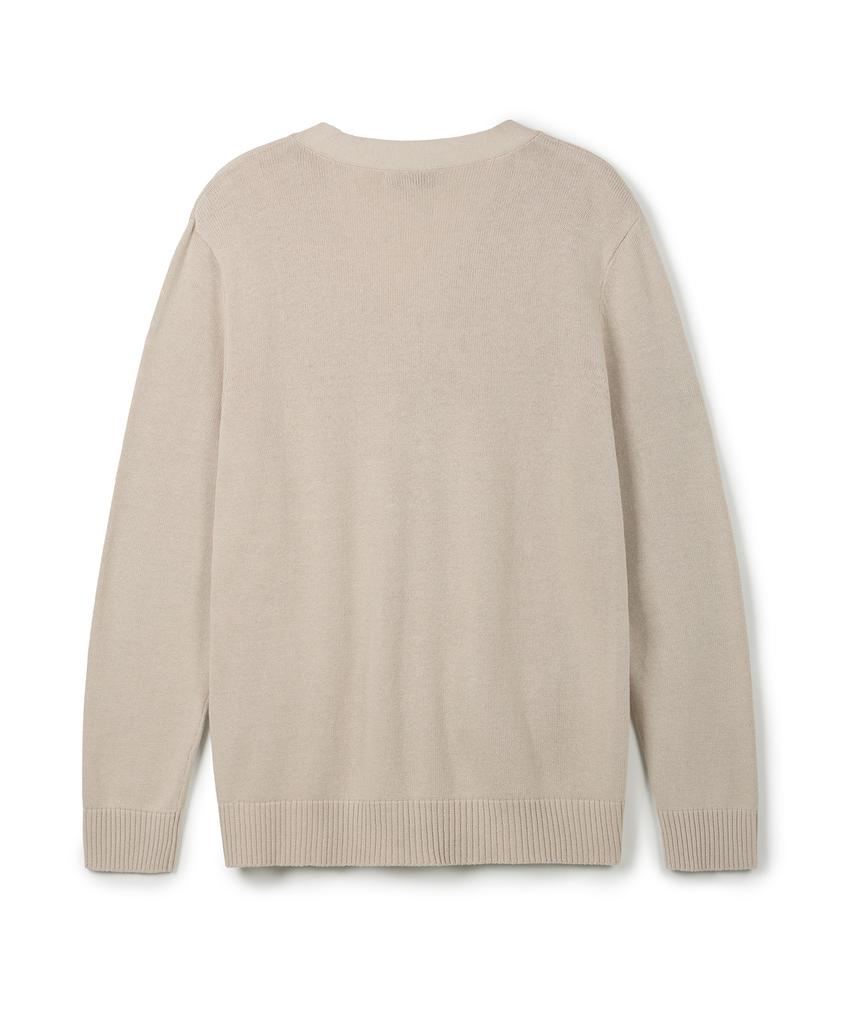 Uspoloassn Classic Cotton Cardigan_Melange Beige