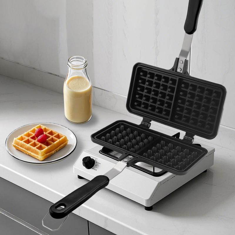 Breakfast Waffle Cake Baking Maker Pan Bubble Egg Pan Nonstick Bread Toast Frying Pan Double Side Kitchen Cooking Tool Portable