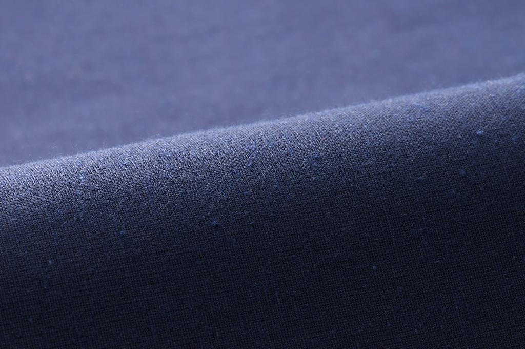 Watanosato Kurume Tsumugi Weave Samue Japanese-made (Navy, 3L)