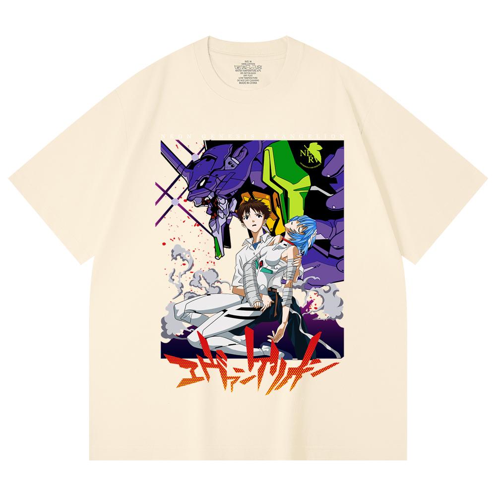 

Унисекс футболка из плотного 100% хлопка 230 г/м² с принтом Evangelion V1 XS абрикосовый