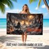 Skull Gothic Theme Soft Beach Towel Personalized Custom Name Text Towel Portable for Beach Pool Travel