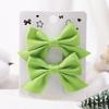 2Pcs/Set Solid Color Nylon Kids Bows Hair Clips for Baby Girls Handmade Bowknot Hairpin Barrettes Photograph Hair Accessories