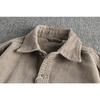 Solid Color Corduroy Vintage Shirt Men Spring Fashion Simple Basic Long Sleeve Blouse America Style Coats