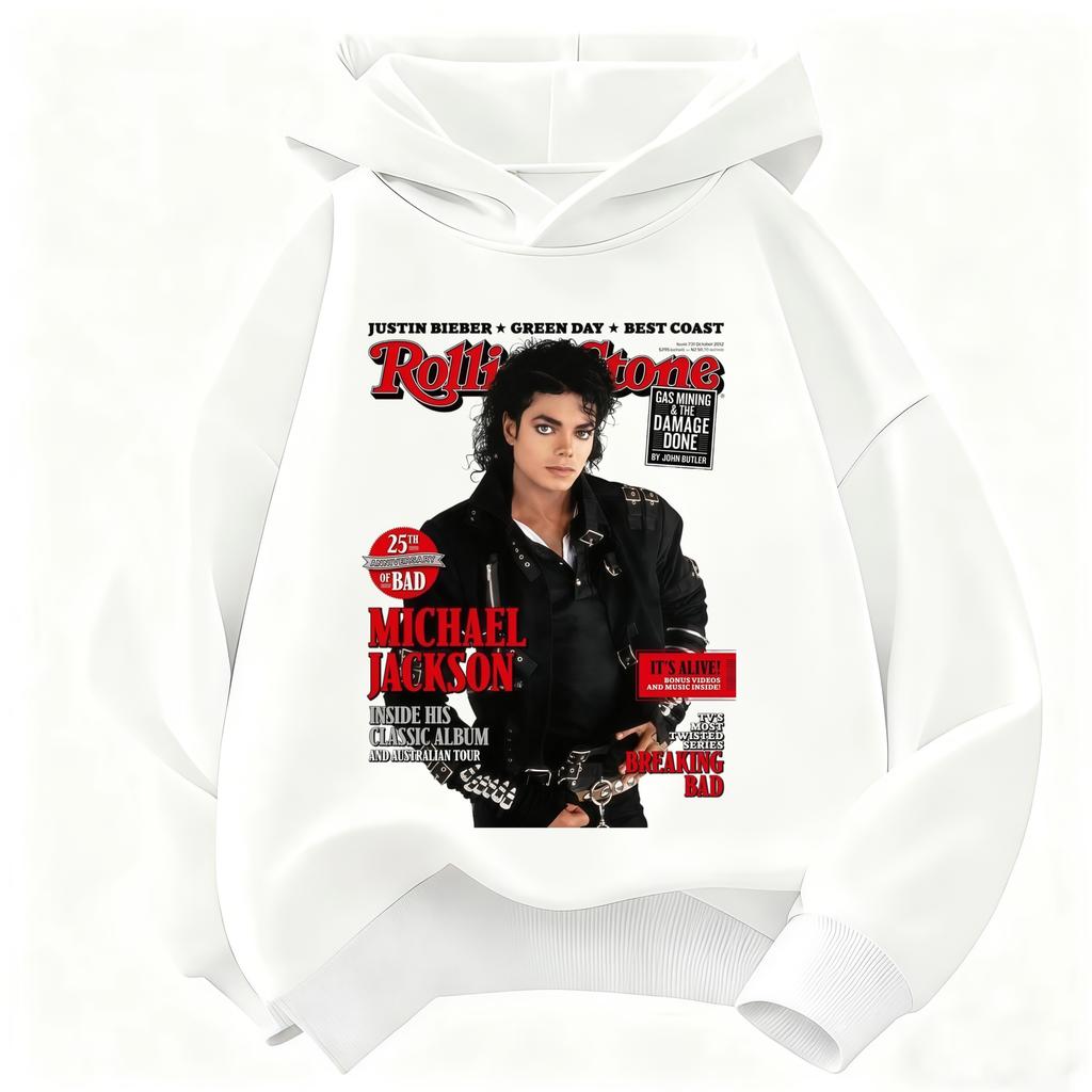 2026 New Children's Hoodie Michael Jackson Print (Unisex) Warm Thickened Retro-Style Superstar Graphic Top for Autumn/Winter