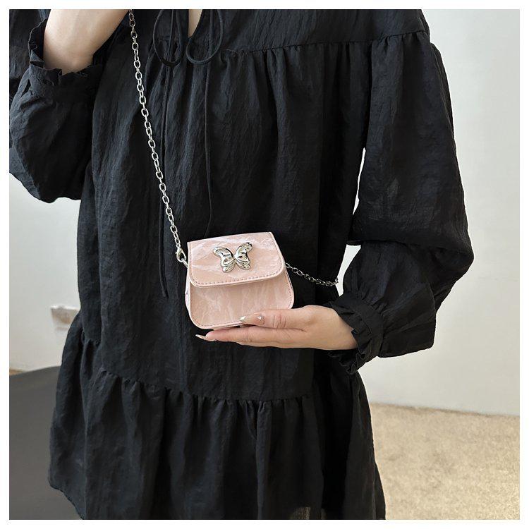 

2025 Fashion Bow Texture Women’s Crossbody Bag - Solid Color, Trendy Small Square Shoulder Bag Available розовый