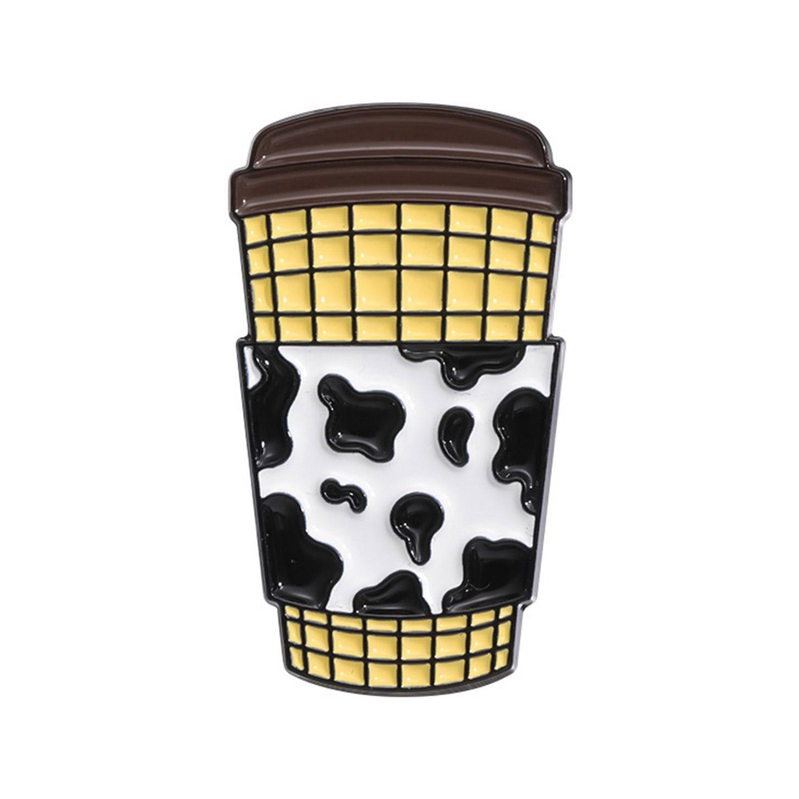 

Cartoon Cup Brooch Pin For Women Fashion Alloy Material Badge Accessory With Enamel Finish And Star Elements 9