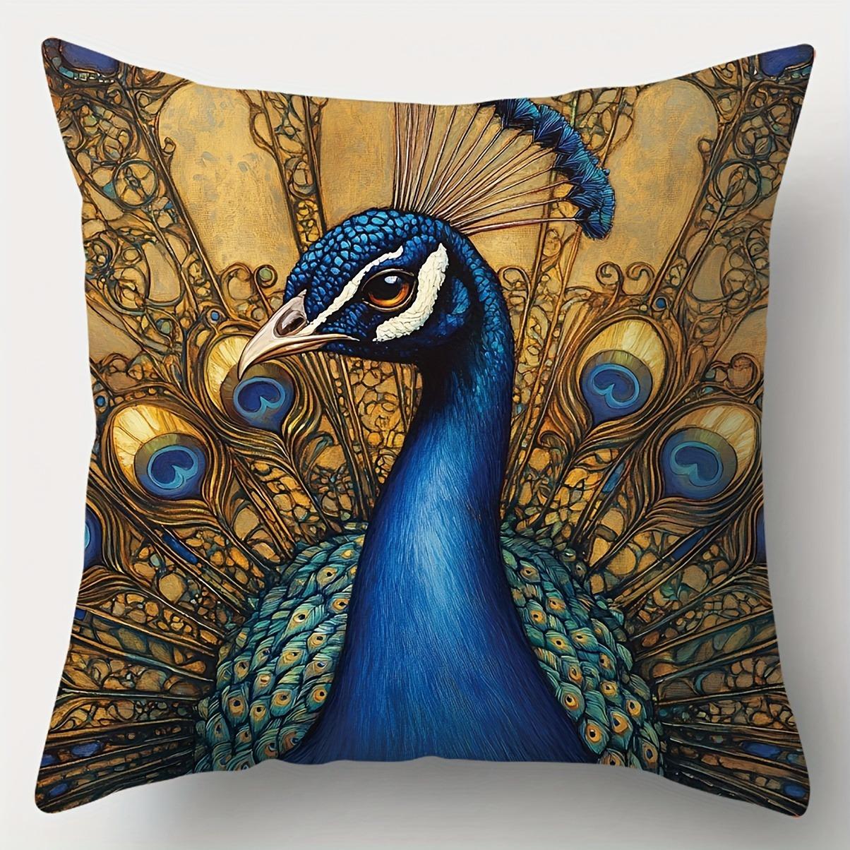 

Home Decor Exquisite PeacockPatterned Decorative Pillow Covers Pattern Cushion Cover Suitable for Sofa Bedroom Car Pillow Cover 40cmx40cm