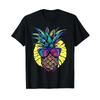 Pineapple with Sunglasses Funny T Shirt Black S Vintage Washed Streetwear Comfortable Graphic Casual Homme Versatile Slightly