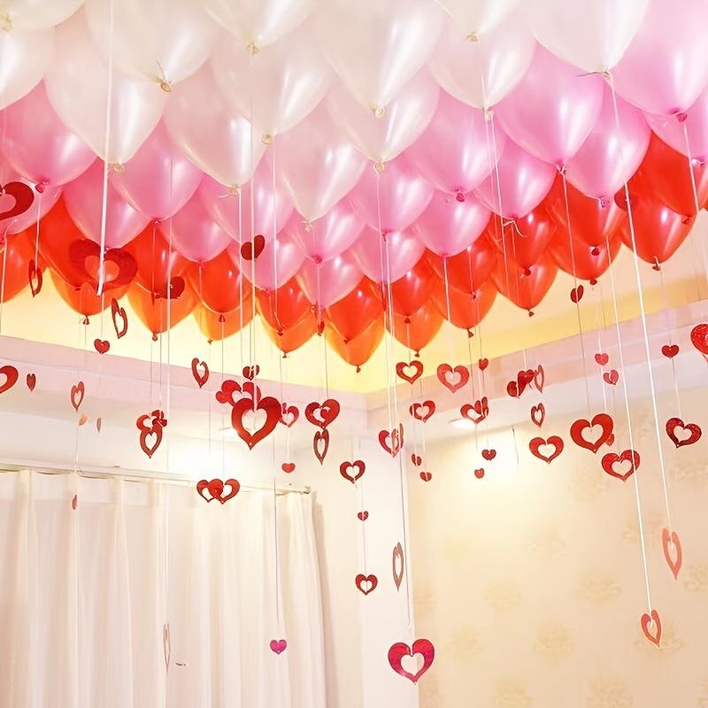 Colorful Heart Laser Sequined Rain Balloon Pendant Romantic Wedding Room Birthday Party Decoration Balloon Accessories