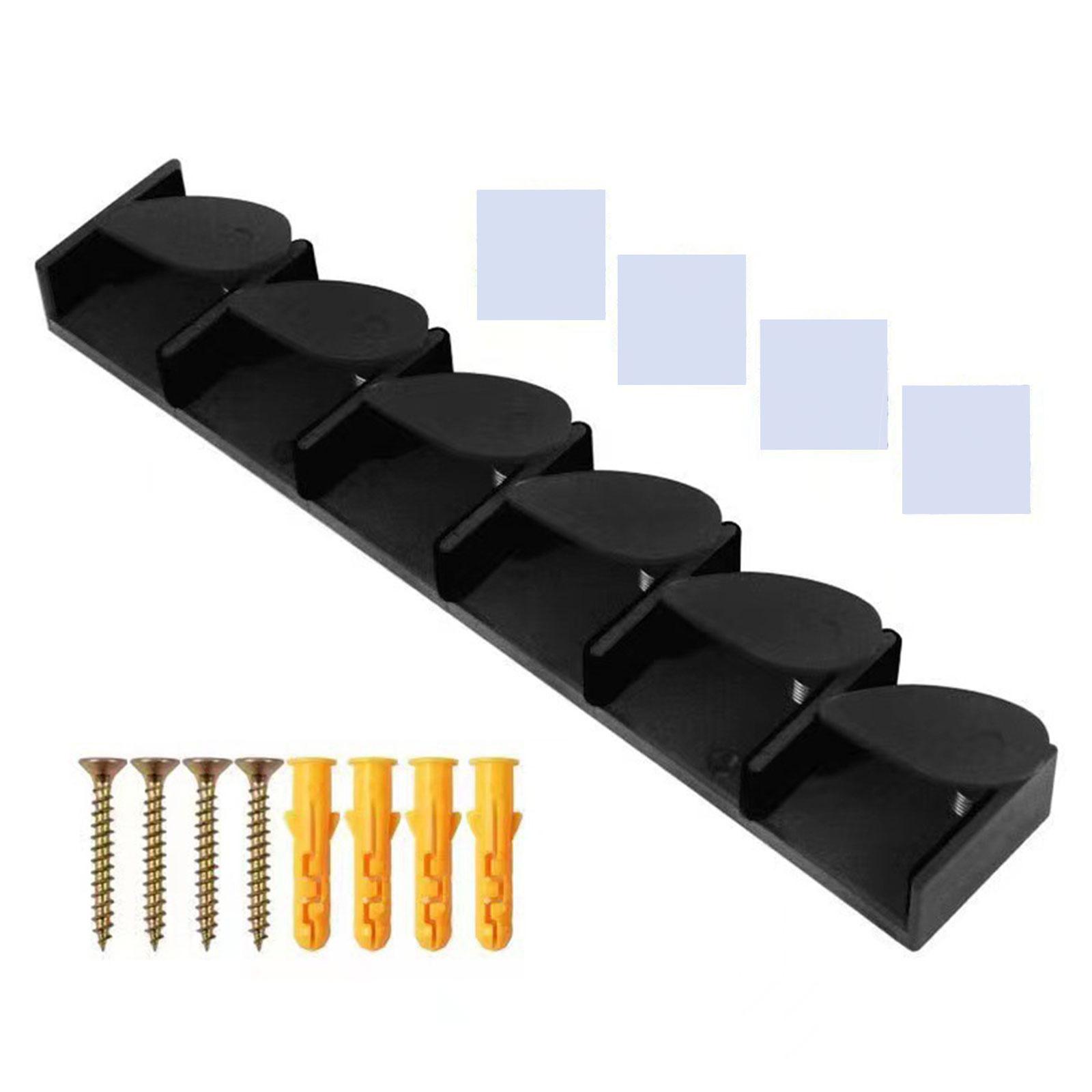 

Fishing Rod Holder Organizers Wall Mounted Fishing Rod Rack Store 6 Rods Fishing Rods Holder Garage No Drill Rod Rack чорний