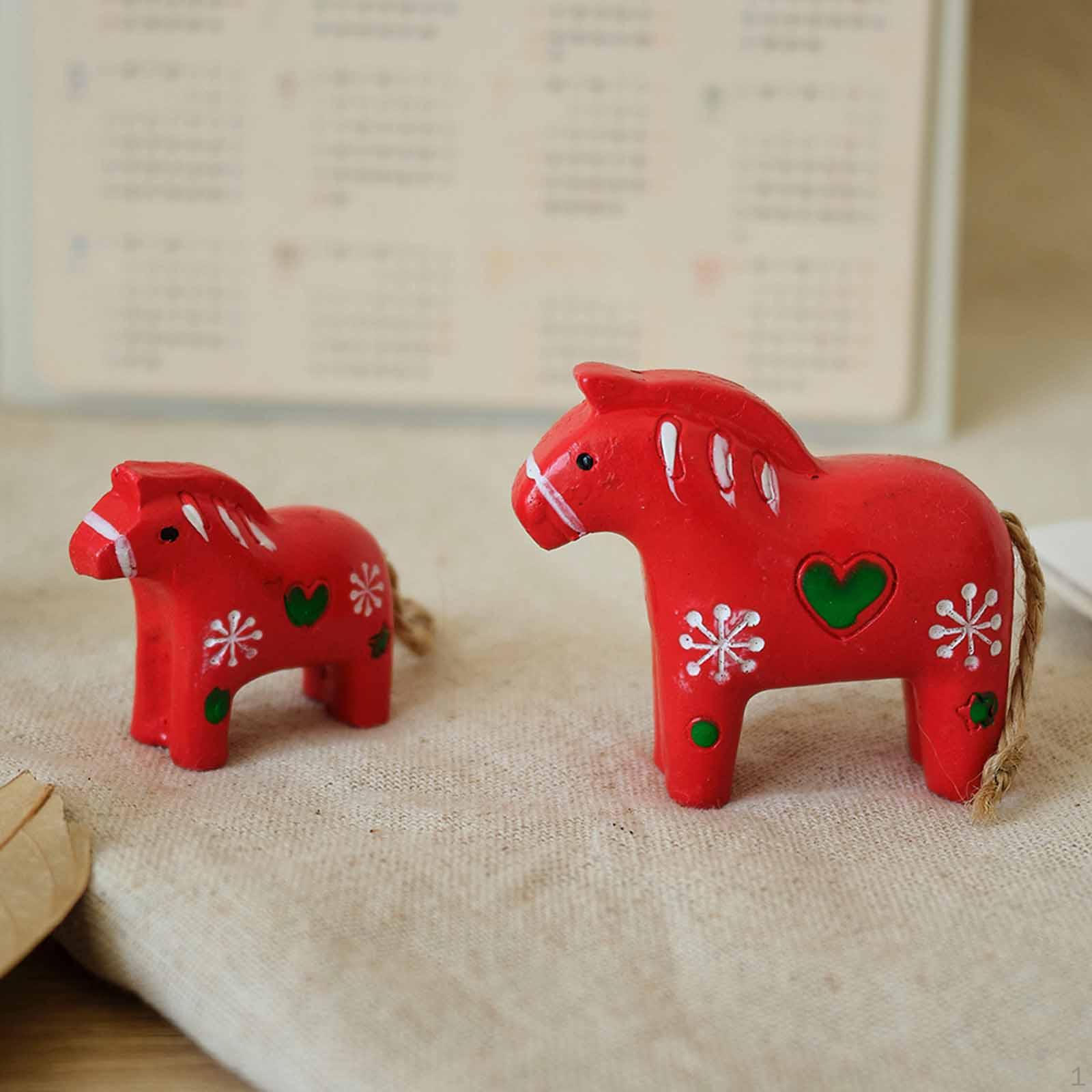 

2Pcs Resin Horse Statue Figurines,Desk Figures Shelf Sculptures Table Ornaments for Fireplace