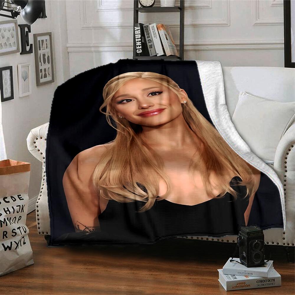 Ariana Grande'S Glamorous Look Blanket Soft Throw Blanket For Home Bedroom Bed Sofa Travel Office Solid Christmas Blanket
