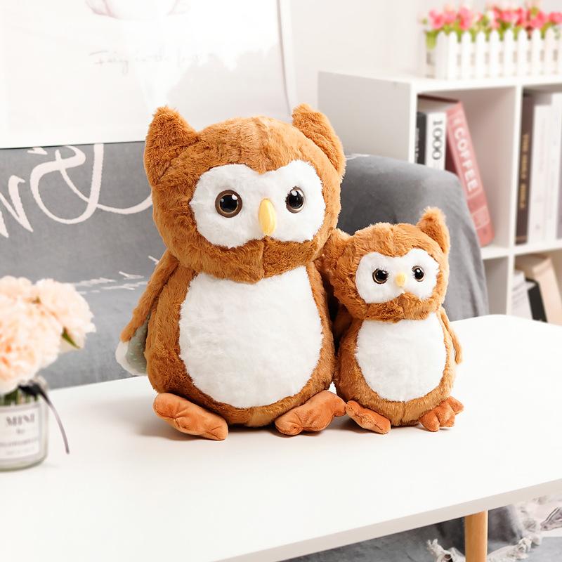 Creative Owl Doll Plush Toy Child Soothing Bed Sleeping Throw Pillow Doll Ragdoll Birthday Gift
