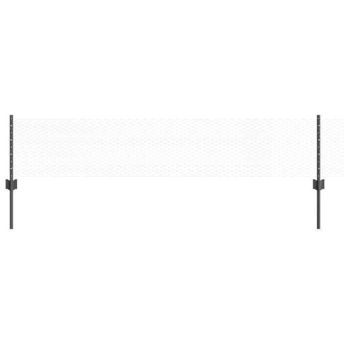 Poteaux de clôture vidaXL 11 pcs U-Channel Gris 40 cm Acier 3336842