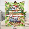 Christmas Joyful Gathering Customize Your Name Blanket Throw Personalized Blanket Durable Comfort Perfect for Nap Office Chair Bed for All Occasions